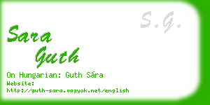 sara guth business card